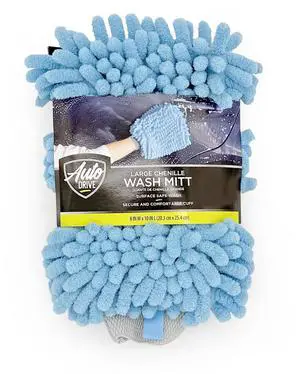Auto Drive Microfiber Car Wash Mitt, Blue, 1 Count Auto Drive Microfiber Car Wash Mitt, Blue, 1 Count
