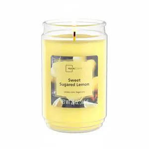 Mainstays Sweet Sugared Lemon Scented Single-Wick Glass Jar Candle, 20 oz Mainstays Sweet Sugared Lemon Scented Single-Wick Glass Jar Candle, 20 oz
