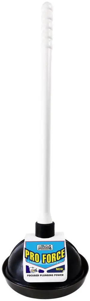 Dr. Rooter Pro-Force Toilet Plunger with Plastic Handle and Stand, 1 Count Dr. Rooter Pro-Force Toilet Plunger with Plastic Handle and Stand, 1 Count