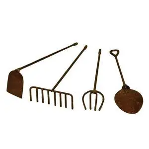 G & F Fairy Garden Miniature Tool Set, Metal Decorative Spade, Pitchfork, Rake and Hoe, Brown, 1 Set G & F Fairy Garden Miniature Tool Set, Metal Decorative Spade, Pitchfork, Rake and Hoe, Brown, 1 Set