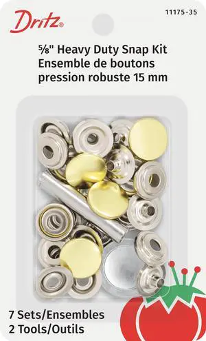 Dritz Heavy Duty Snap Kit, 7 Count, Gold Dritz Heavy Duty Snap Kit, 7 Count, Gold