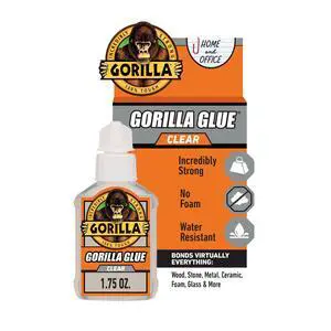 Gorilla Glue Clear Liquid Polyurethane Glue 1.75 Ounce Bottle, full cure in 24 hours Gorilla Glue Clear Liquid Polyurethane Glue 1.75 Ounce Bottle, full cure in 24 hours