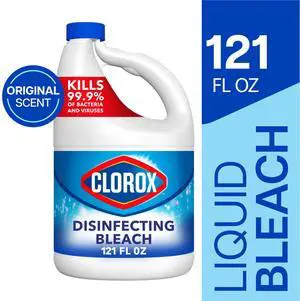 Clorox Disinfecting Liquid Bleach Cleaner, Regular Scent, 121 fl oz Clorox Disinfecting Liquid Bleach Cleaner, Regular Scent, 121 fl oz