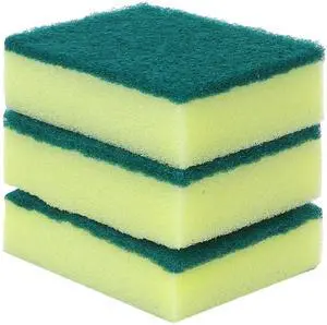 Unique Bargains Kitchen Cleaning Sponge Non-Scratch Scrub Sponges Green 3 Pcs Unique Bargains Kitchen Cleaning Sponge Non-Scratch Scrub Sponges Green 3 Pcs