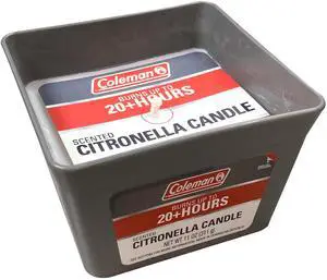 Coleman 2 Wick Citronella Candle 11oz Square Pail Coleman 2 Wick Citronella Candle 11oz Square Pail