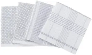 Better Homes & Gardens 4 Pack Oversized Dishcloth Set, Soft Silver Better Homes & Gardens 4 Pack Oversized Dishcloth Set, Soft Silver