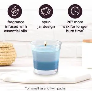 Glade 2in1 Single Wick Candles, Moonlit Walk + Wandering Stream, 8.16 oz, 2 Count Glade 2in1 Single Wick Candles, Moonlit Walk + Wandering Stream, 8.16 oz, 2 Count