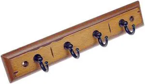 Mainstays Walnut Finish 8.75 inch Key Rail with 4 Satin Nickel Hooks for Keys, Mail, Leashes, 2 lbs Capacity, 1 Pack Mainstays Walnut Finish 8.75 inch Key Rail with 4 Satin Nickel Hooks for Keys, Mail, Leashes, 2 lbs Capacity, 1 Pack
