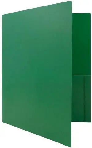 JAM Paper Heavy Duty Plastic 2 Pocket School Folders, Green, 3/Pack JAM Paper Heavy Duty Plastic 2 Pocket School Folders, Green, 3/Pack