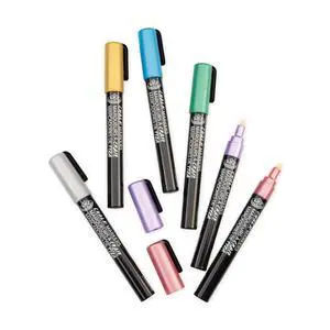 Royal & Langnickel Chalk Marker, 2.0mm Tips, Metallic Colors, 6 Pack Royal & Langnickel Chalk Marker, 2.0mm Tips, Metallic Colors, 6 Pack