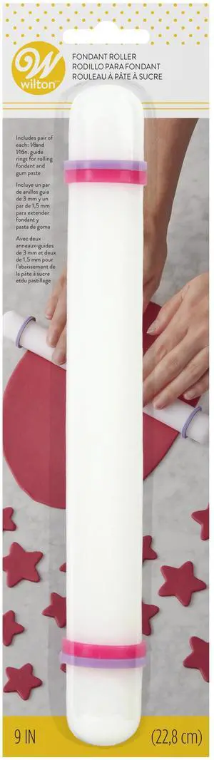 Wilton Fondant Rolling Pin, 1.22 x 9 in., Rings Included Wilton Fondant Rolling Pin, 1.22 x 9 in., Rings Included