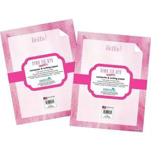 Barker Creek Designer Computer Paper 100 Sheet Set, Pink Tie-Dye, Decorative Paper, Stationery, 8.5" x 11", 100 sheets, Home, School, and Office Supplies (4340) Barker Creek Designer Computer Paper 100 Sheet Set, Pink Tie-Dye, Decorative Paper, Stationery, 8.5" x 11", 100 sheets, Home, School, and Office Supplies (4340)