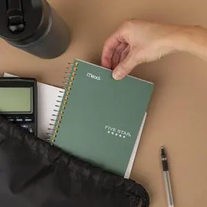 (4 pack) Five Star Personal College Ruled Notebook, 4.5" x 7", Seaglass Green, Poly, Spiral, 80 Sheets (4 pack) Five Star Personal College Ruled Notebook, 4.5" x 7", Seaglass Green, Poly, Spiral, 80 Sheets