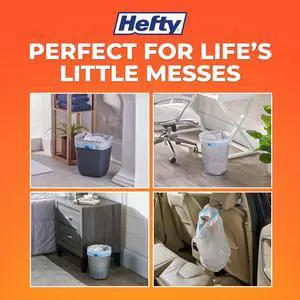 Hefty Small Trash Bags, Ocean Water Scent, 4 Gallon, 52 Count Hefty Small Trash Bags, Ocean Water Scent, 4 Gallon, 52 Count