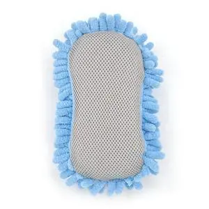 (2 pack) Auto Drive Microfiber Car Wash Sponge with Chenille Pile and Scrubber Back, Blue, 1 Piece (2 pack) Auto Drive Microfiber Car Wash Sponge with Chenille Pile and Scrubber Back, Blue, 1 Piece