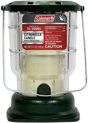 Coleman Citronella Candle Outdoor Lantern - 70+ Hours, 6.7 Ounce Coleman Citronella Candle Outdoor Lantern - 70+ Hours, 6.7 Ounce