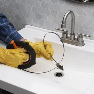 Plumb Craft 1/4 in. 20 ft. Sink Drain Cleaner with Storage Case Plumb Craft 1/4 in. 20 ft. Sink Drain Cleaner with Storage Case