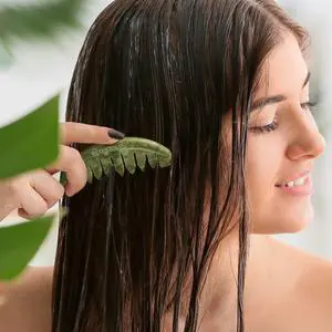 EcoTools Scalp Jade Green Gua Sha Hair Comb, 1 Count EcoTools Scalp Jade Green Gua Sha Hair Comb, 1 Count