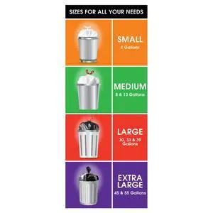 Great Value Strong Flex Tall Kitchen Drawstring Garbage Bags, Lavender Fields, 13 Gallon, 80 Count Great Value Strong Flex Tall Kitchen Drawstring Garbage Bags, Lavender Fields, 13 Gallon, 80 Count