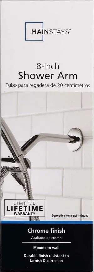 Mainstays Chrome Shower Arm Mainstays Chrome Shower Arm