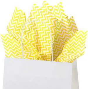 Yellow Chevron Tissue Paper, 15"x20", 100 ct Yellow Chevron Tissue Paper, 15"x20", 100 ct
