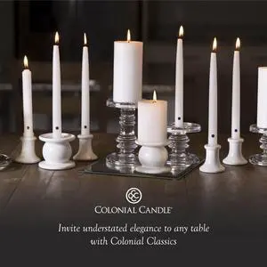 Colonial Candle Unscented Taper Candle - Bayberry - 10 inch - Dripless - 8 hr Burn - Pack of 2 Colonial Candle Unscented Taper Candle - Bayberry - 10 inch - Dripless - 8 hr Burn - Pack of 2