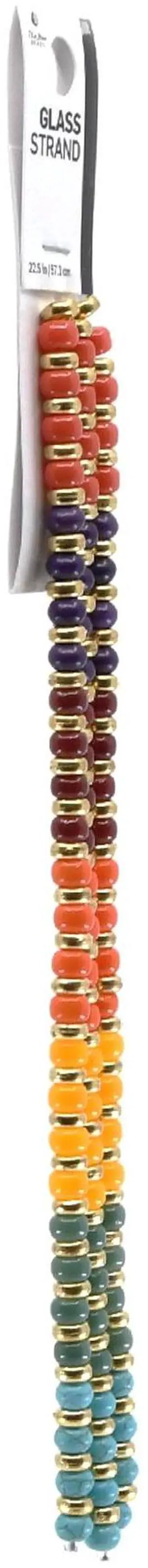 (2 pack) Blue Moon Beads Multi-Color Glass Bead Strand, 22.5 inches, Teen to Adult, 3 Pieces (2 pack) Blue Moon Beads Multi-Color Glass Bead Strand, 22.5 inches, Teen to Adult, 3 Pieces
