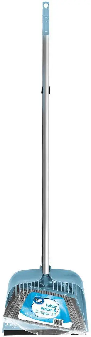 Great Value Lobby Broom and Dustpan Set, 2.75 in x 11.8 in x 41 in Great Value Lobby Broom and Dustpan Set, 2.75 in x 11.8 in x 41 in