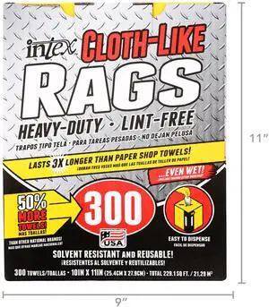 Intex Nw-00454-75 Cloth-Like Wiping Rags, Fiber Blend Intex Nw-00454-75 Cloth-Like Wiping Rags, Fiber Blend