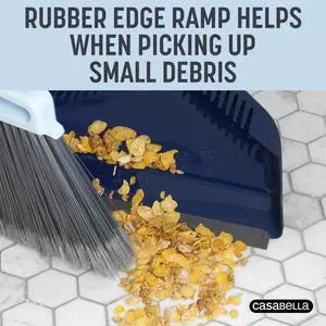 Casabella Power Core Broom 11" Brush Width & Dustpan w/ Integrated Scraper & Rubber Lip 53" Length Casabella Power Core Broom 11" Brush Width & Dustpan w/ Integrated Scraper & Rubber Lip 53" Length