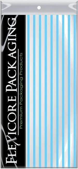 Flexicore Packaging Light Blue Pin Stripe Gift Wrap Tissue, (100 Sheets) Flexicore Packaging Light Blue Pin Stripe Gift Wrap Tissue, (100 Sheets)