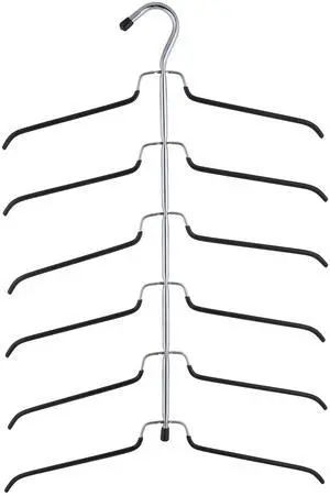 Organize It All 6 Tier Blouse Tree Metal Clothes Shirt Hanger in Chrome Organize It All 6 Tier Blouse Tree Metal Clothes Shirt Hanger in Chrome