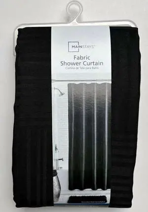 Mainstays Henderson Black Mosaic Polyester Shower Curtain, 72 in x 72 in Mainstays Henderson Black Mosaic Polyester Shower Curtain, 72 in x 72 in