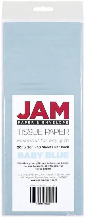 JAM Paper Baby Blue Paper Gift Wrap Tissues, (20 Count) JAM Paper Baby Blue Paper Gift Wrap Tissues, (20 Count)