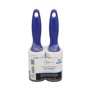 Mainstays Lint Roller Twin Pack 70 Sheets per Roll, 140 Total Sheets, Pet, Clothing Care, Furniture, Crafts, Travel, 2-Pack Mainstays Lint Roller Twin Pack 70 Sheets per Roll, 140 Total Sheets, Pet, Clothing Care, Furniture, Crafts, Travel, 2-Pack