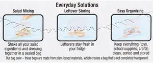 (2 pack) Great Value 25% Plant-Based Compostable Quart Bags, 25 Count (2 pack) Great Value 25% Plant-Based Compostable Quart Bags, 25 Count
