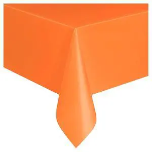 (6 pack) 1 Count 54 IN x 108IN Orange Rectangular Plastic Table Covers by Way To Celebrate (6 pack) 1 Count 54 IN x 108IN Orange Rectangular Plastic Table Covers by Way To Celebrate