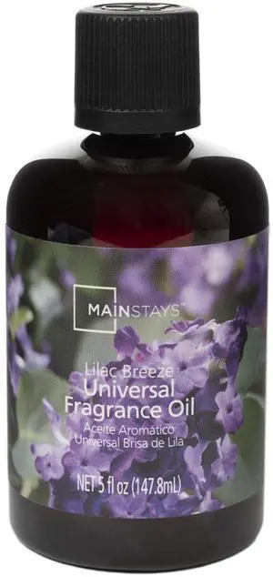Mainstays Universal Fragrance Oil, Lilac Breeze, 5 fl oz, for use with Fragrance Oil Diffusers, Fragrance Warmers, Potpourri, and Wicking Fragrance Diffusers Mainstays Universal Fragrance Oil, Lilac Breeze, 5 fl oz, for use with Fragrance Oil Diffusers, Fragrance Warmers, Potpourri, and Wicking Fragrance Diffusers