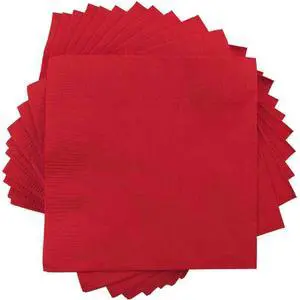 JAM Paper Small Beverage Napkins, 5 x 5, Red, 40/Pack JAM Paper Small Beverage Napkins, 5 x 5, Red, 40/Pack
