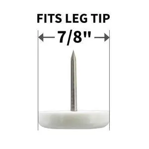 Super Sliders 7/8 Inch Nail-On Plastic Furniture Glides for Carpet, Non-Marking Chair Leg Tips 16 Pack Super Sliders 7/8 Inch Nail-On Plastic Furniture Glides for Carpet, Non-Marking Chair Leg Tips 16 Pack