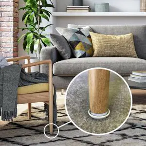 Super Sliders 1¼" Round Furniture Sliders 16 pack, Self-Stick Pads for Carpeted Surfaces (Beige) Super Sliders 1¼" Round Furniture Sliders 16 pack, Self-Stick Pads for Carpeted Surfaces (Beige)