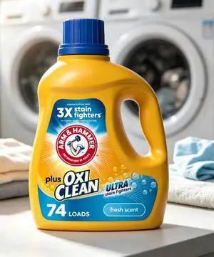 ARM & HAMMER Plus OxiClean Ultra Stain Fighters Liquid Detergent, Fresh Scent, 96.2 Fl Oz ARM & HAMMER Plus OxiClean Ultra Stain Fighters Liquid Detergent, Fresh Scent, 96.2 Fl Oz