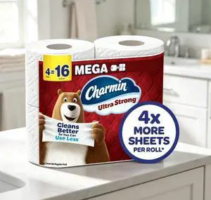 Charmin Ultra Strong Toilet Paper 4 Mega Rolls, 220 Sheets Per Roll Charmin Ultra Strong Toilet Paper 4 Mega Rolls, 220 Sheets Per Roll