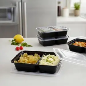 Mainstays 10-Piece Meal Prep Food Storage Container Set, 5 Containers + 5 Lids, 2-Compartment, BPA-Free Mainstays 10-Piece Meal Prep Food Storage Container Set, 5 Containers + 5 Lids, 2-Compartment, BPA-Free
