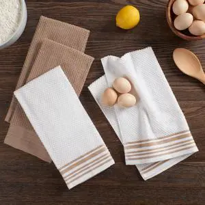 Mainstays 4-Pack 16x26 Woven Kitchen Towel Set, Brownstone Mainstays 4-Pack 16x26 Woven Kitchen Towel Set, Brownstone