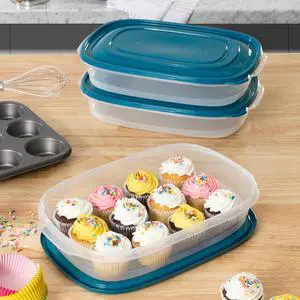 Mainstays Semi Durable Rectangular 1 Gallon Plastic Food Storage Containers, 3 Pack Mainstays Semi Durable Rectangular 1 Gallon Plastic Food Storage Containers, 3 Pack