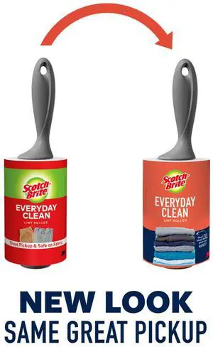 Scotch-Brite Everyday Clean Lint Roller, 1 Roller, 100 Sheets Scotch-Brite Everyday Clean Lint Roller, 1 Roller, 100 Sheets