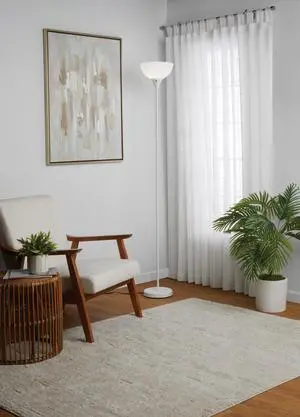 Mainstays JK1559WH 71 in White Floor Lamp, Modern Design Mainstays JK1559WH 71 in White Floor Lamp, Modern Design