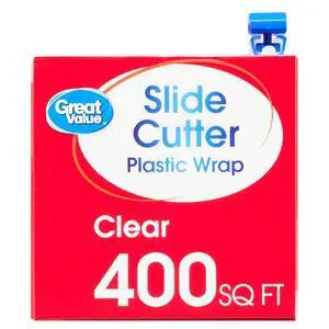 Great Value Slide Cutter Plastic Wrap, 400 sq ft Great Value Slide Cutter Plastic Wrap, 400 sq ft