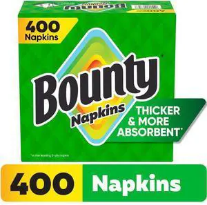 Bounty Everyday Disposable Paper Napkins, White, 400 Count Napkins Bounty Everyday Disposable Paper Napkins, White, 400 Count Napkins
